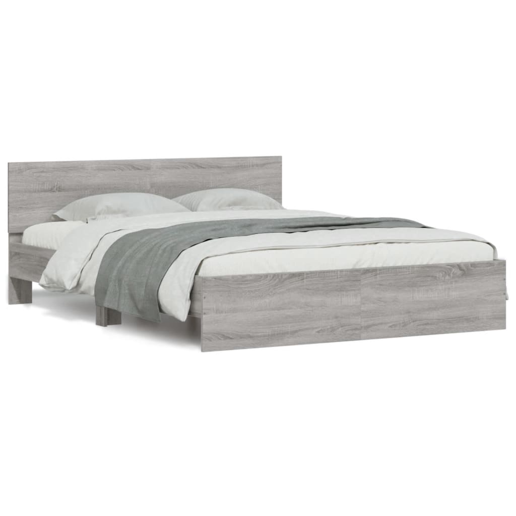Cadre de lit sans matelas gris 140 x 200 cm - 2