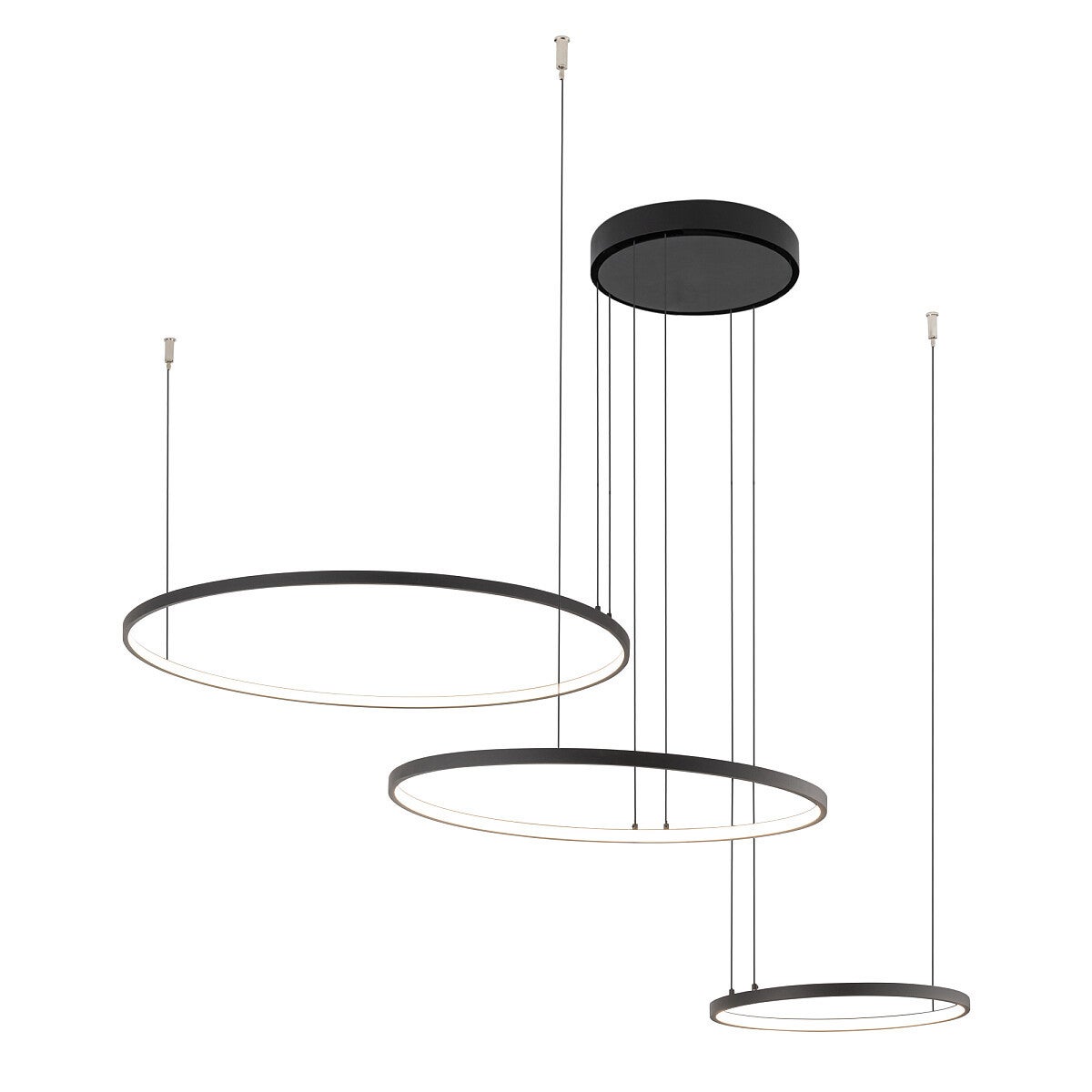 Lampa wisząca Circolo Led czarna LED 45W 3000K 1600lm ring wym: 140 x 125 x 125 cm aluminium Nowodvorski Lighting