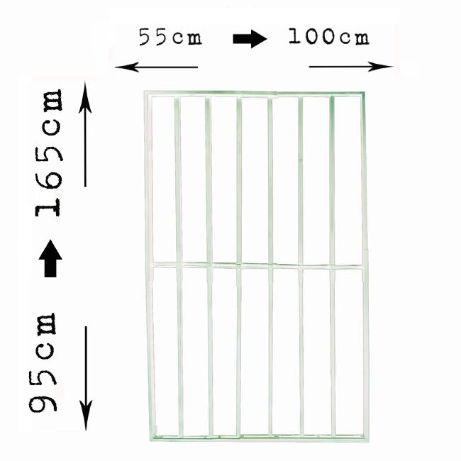 Grille de défense réglable pour fenêtre (largeur et hauteur) de 55x95 cm à 100x165 cm blanche - 7