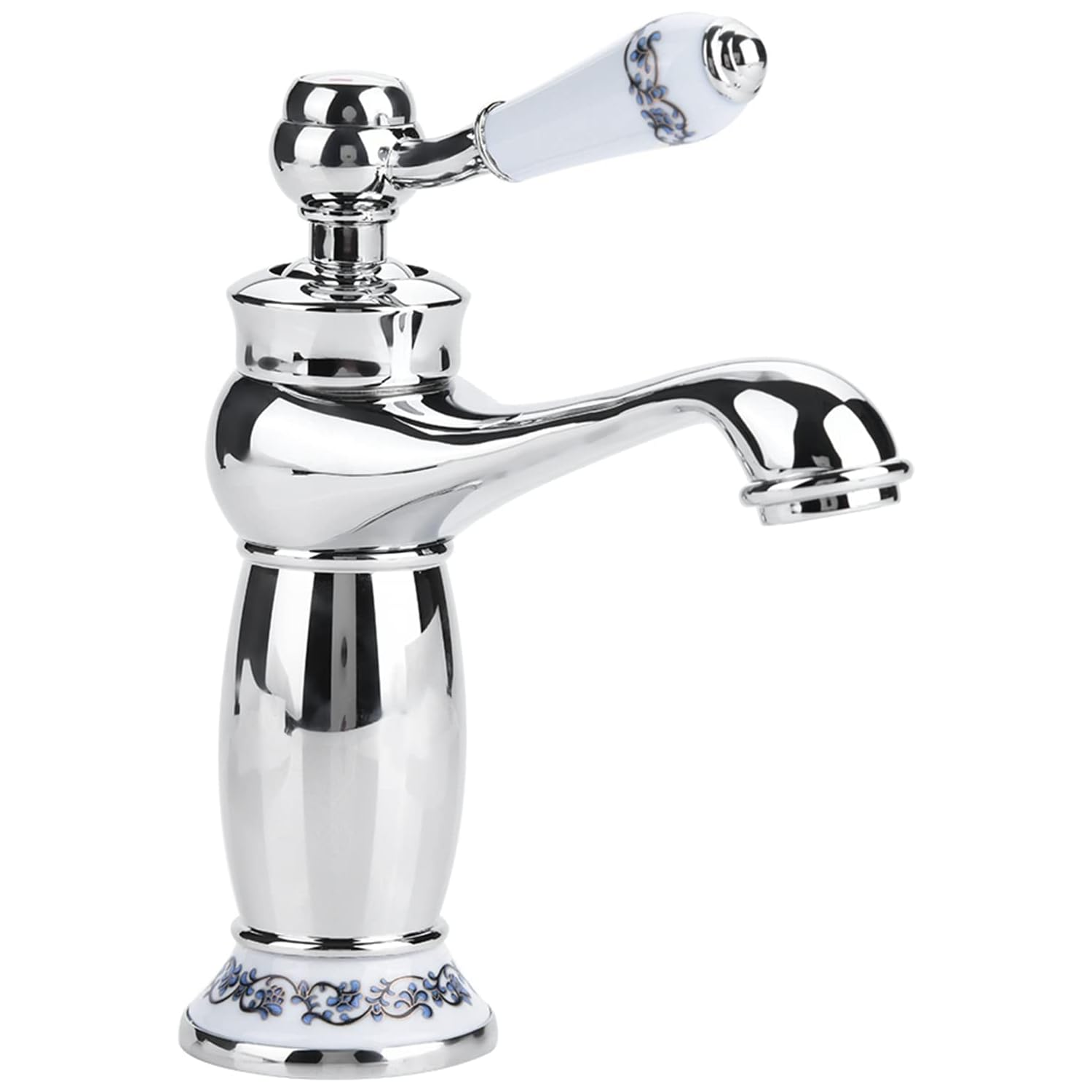 Bateria umywalkowa, bateria łazienkowa, bateria umywalkowa retro z regulacją ciepłej i zimnej wody - Bez węża doprowadzającego wodę