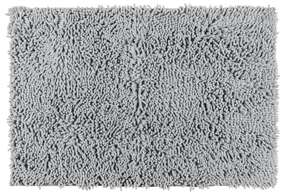 Tapis De Bain Chenille Gris Clair | Leroy Merlin