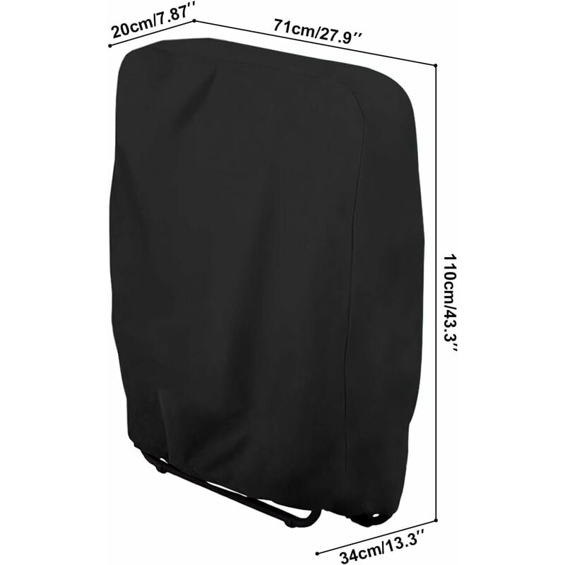 Fodera Per Sedia A Sdraio Pieghevole | 2 Pezzi In Tessuto Oxford 210D | Coprisedia Da Giardino Impermeabile E Antivento | W71 X H110 Cm