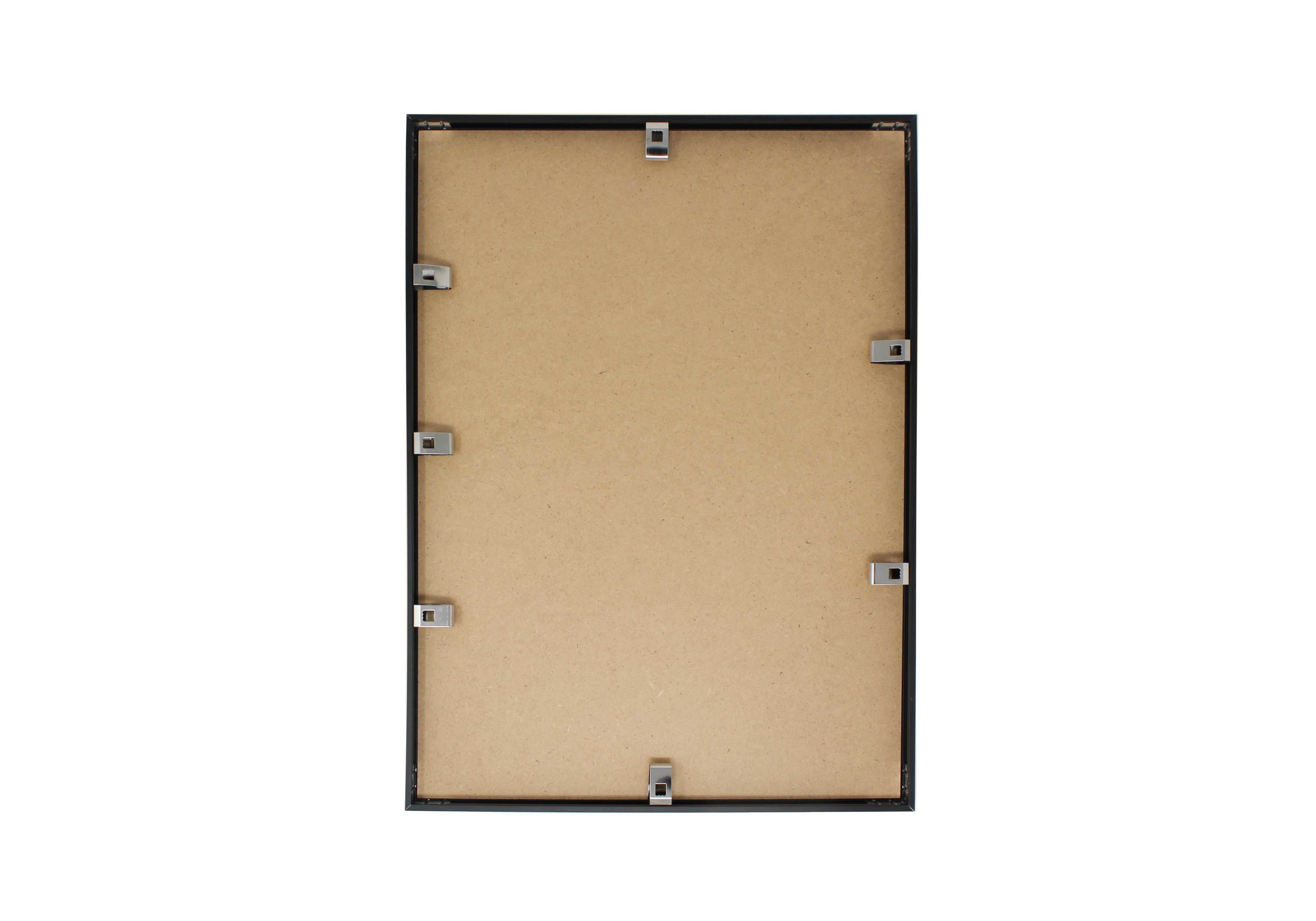 Cadre format A3 - 29,7x42 cm en aluminium - Noir mat - Vitre en verre - 2