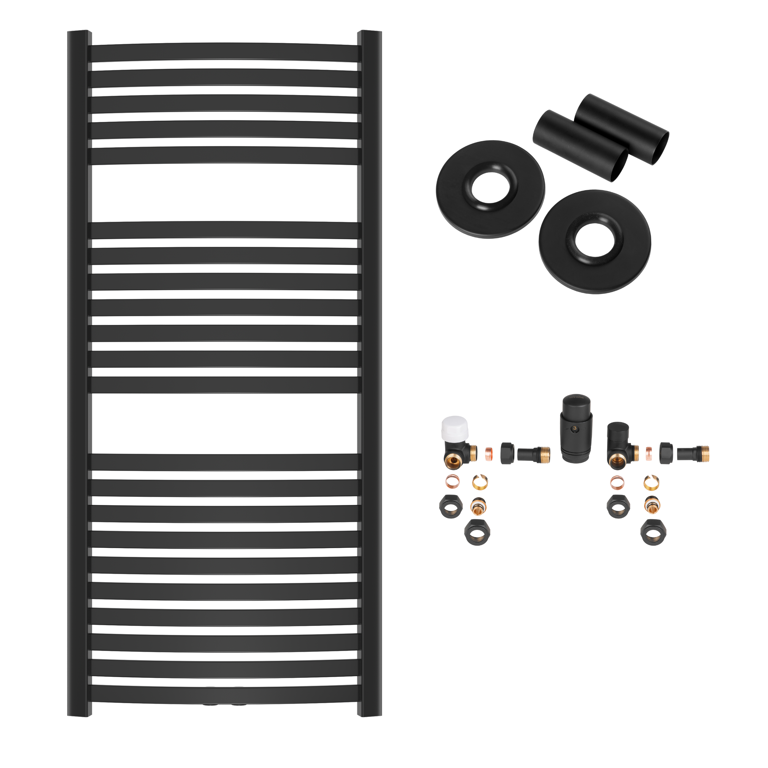 Grzejnik Łazienkowy Drabinka Kaloryfer do Łazienki 54x120 cm INVENA Czarny