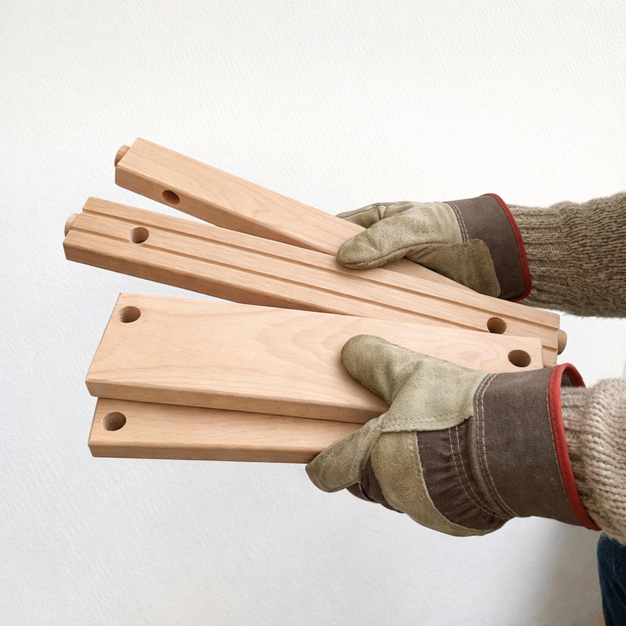 Caja de leña 15kg troncos de Madera de Haya seca en Piezas Mecanizadas y Lijadas Sin Tratamientos - 4