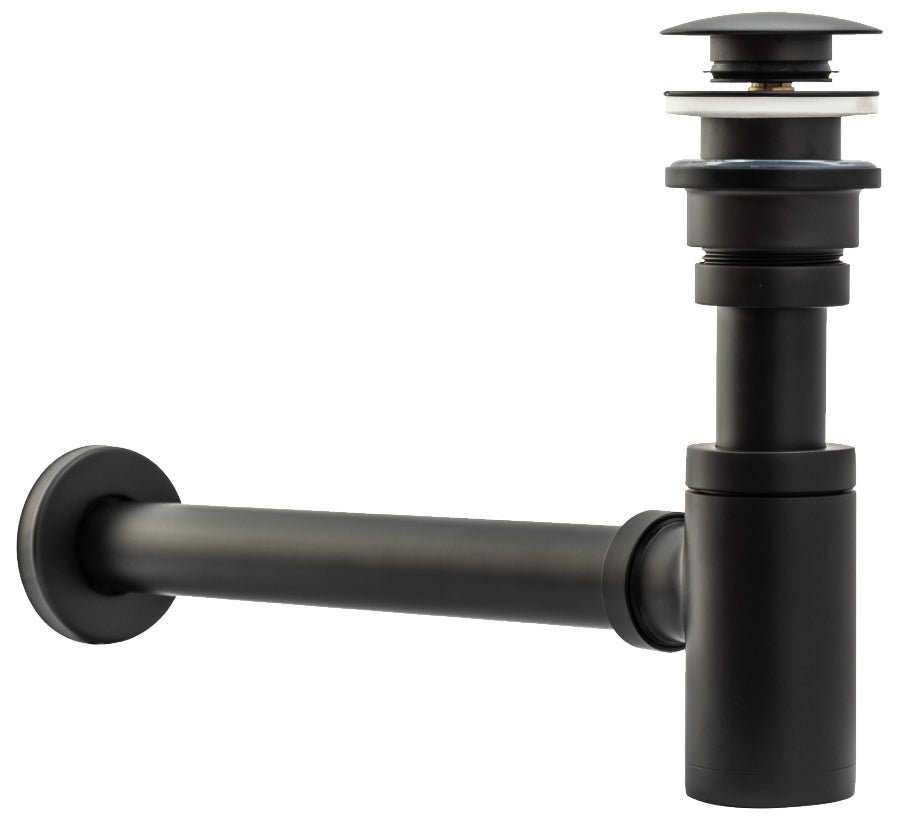 Siphon Lavabo Noir Avec Universelle Bonde De Lavabo Pop-Up - 5