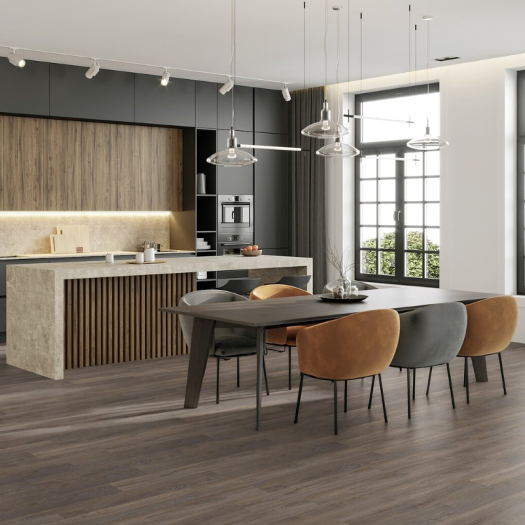 Lame de sol PVC adhésive effet bois cleveland dark GERFLOR Senso Auto-adhesif - 3