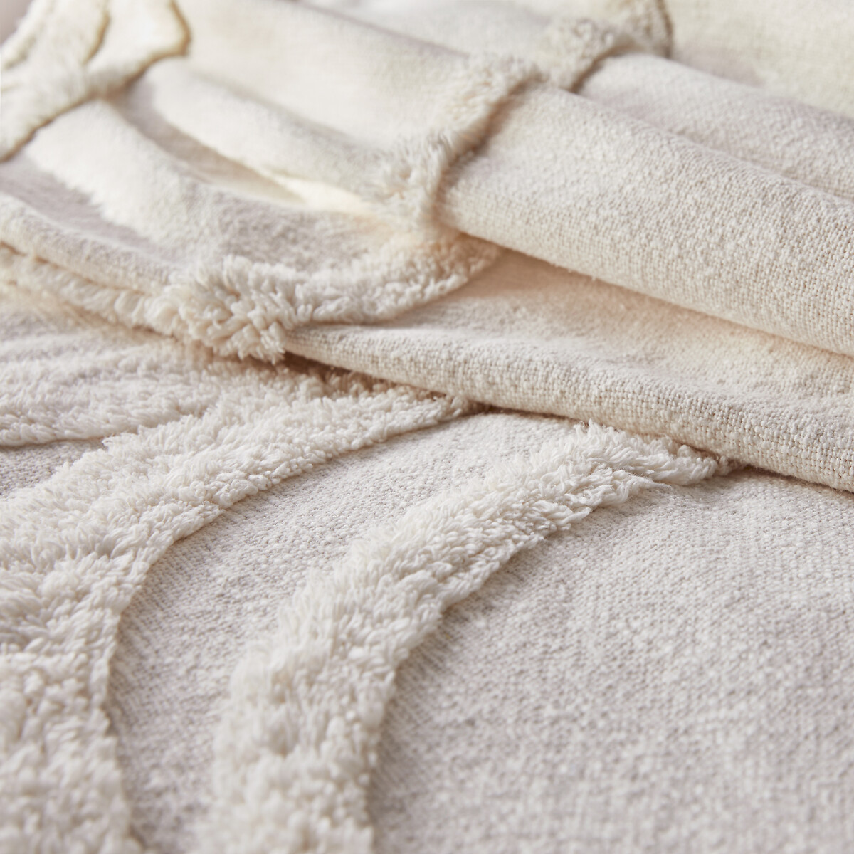 Dessus-de-lit coton tufté, Massimo - Ecru - 230 x 250 cm - 4