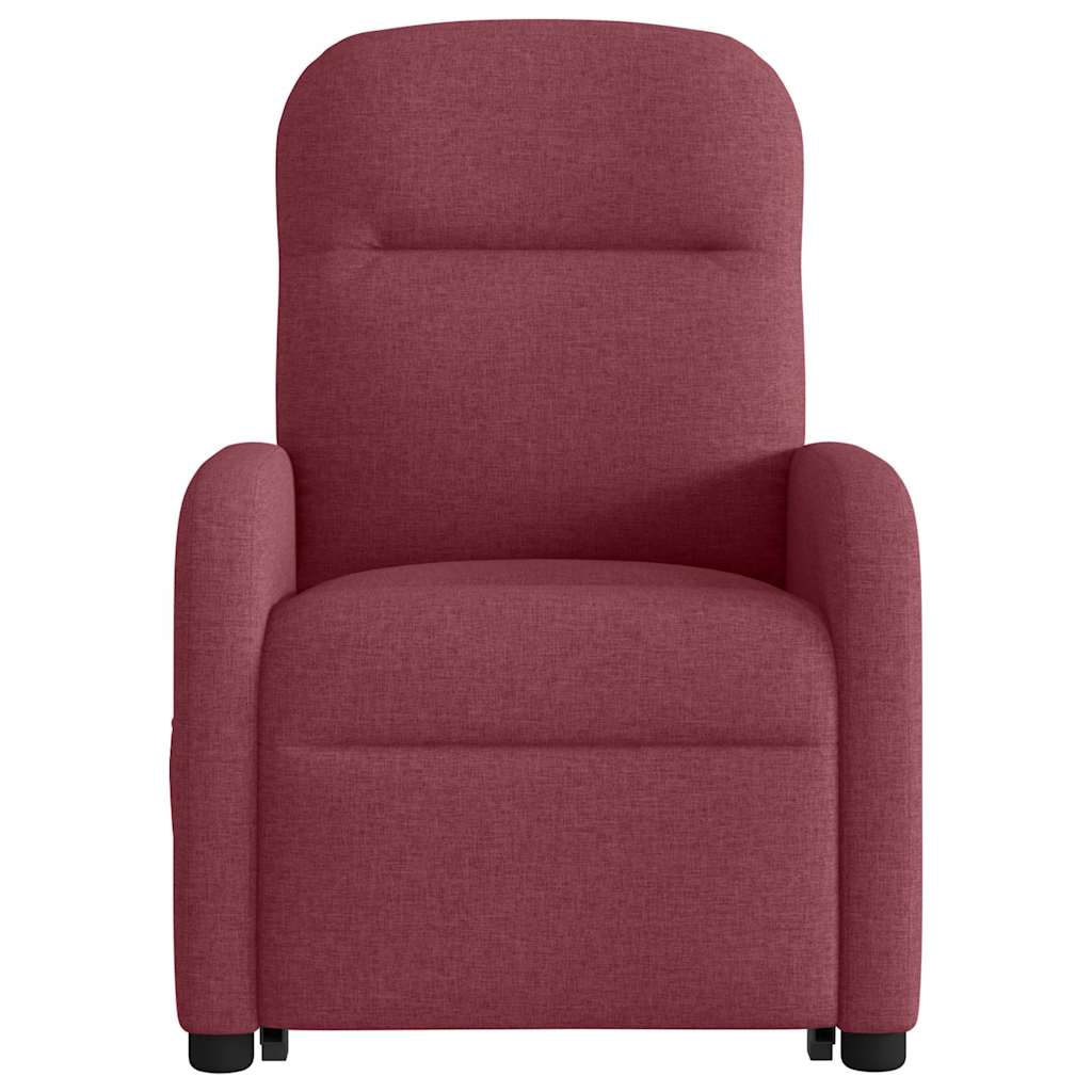 Fauteuil releveur inclinable électrique en tissu rouge - 5
