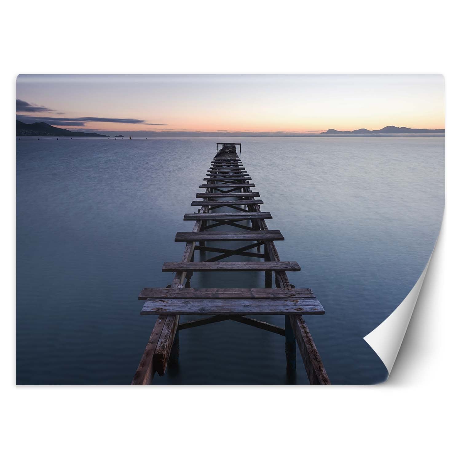 Fototapeta, Jezioro z pomostem 350x245