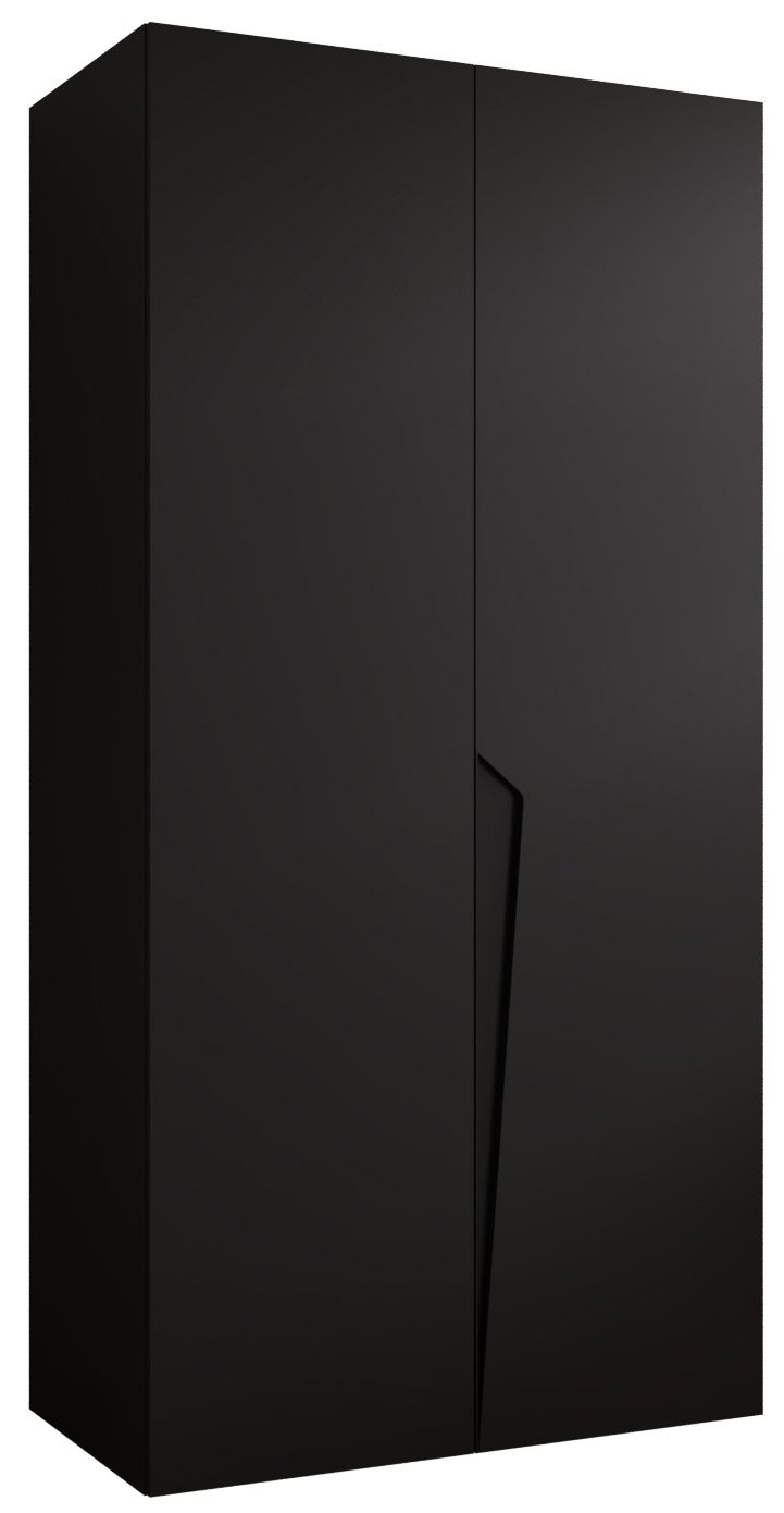 Szafa uchylna otwierana Piano 1 100 x 52 x 202 cm czarny + u. Czarny Abiks Meble