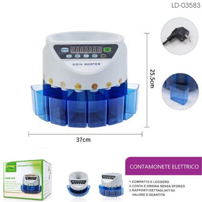 SucceBuy 300 Monete/Min Sorter Di Euro Contatore Professionale - Foto 13