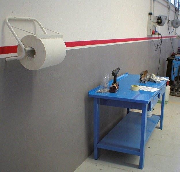 Verdelook Portarotolo a Parete Industriale Bianco 39x42 cm - 8