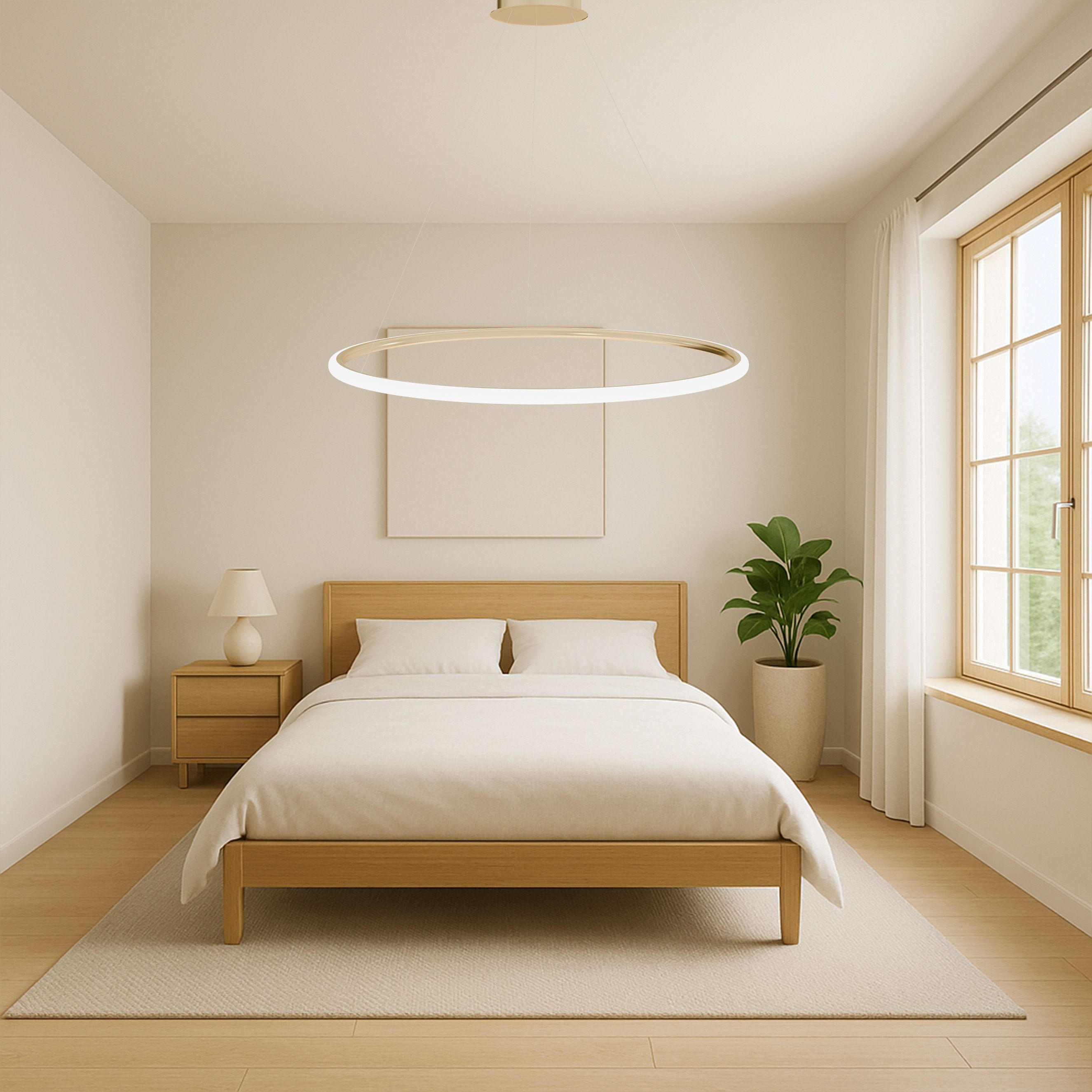 Lampa Sufitowa Wisząca Toolight Lhj003-Cp 100 Cm Gold Złoty 100Cm - 2