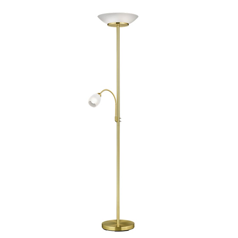 Lampa podłogowa stojąca Gerry złoto-biała 2xE14 / E27x46W wym: 180 x 34 x 34 cm metal RL