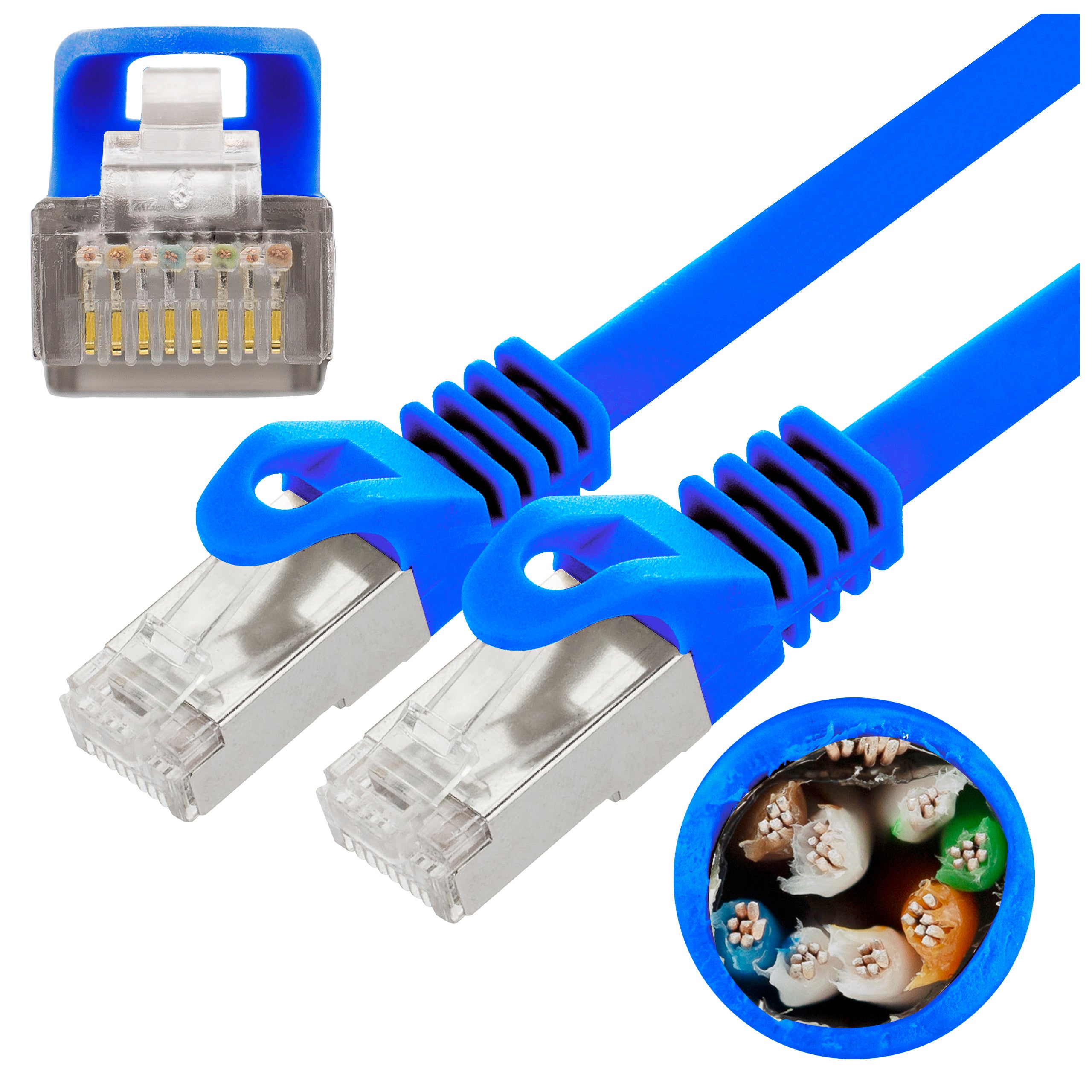 NEKU Kabel Patchcord FTP kat.5E LAN niebieski 1m