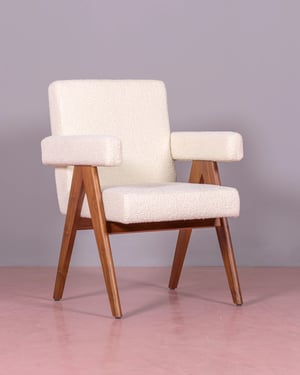 Poltrona Design Nico In Teak E Rattan - Colore Nero - Sedia Con Braccioli In Legno Massello - Stile Retrò Per Giardino, Terrazzo, Cucina E Sala Da Pranzo
