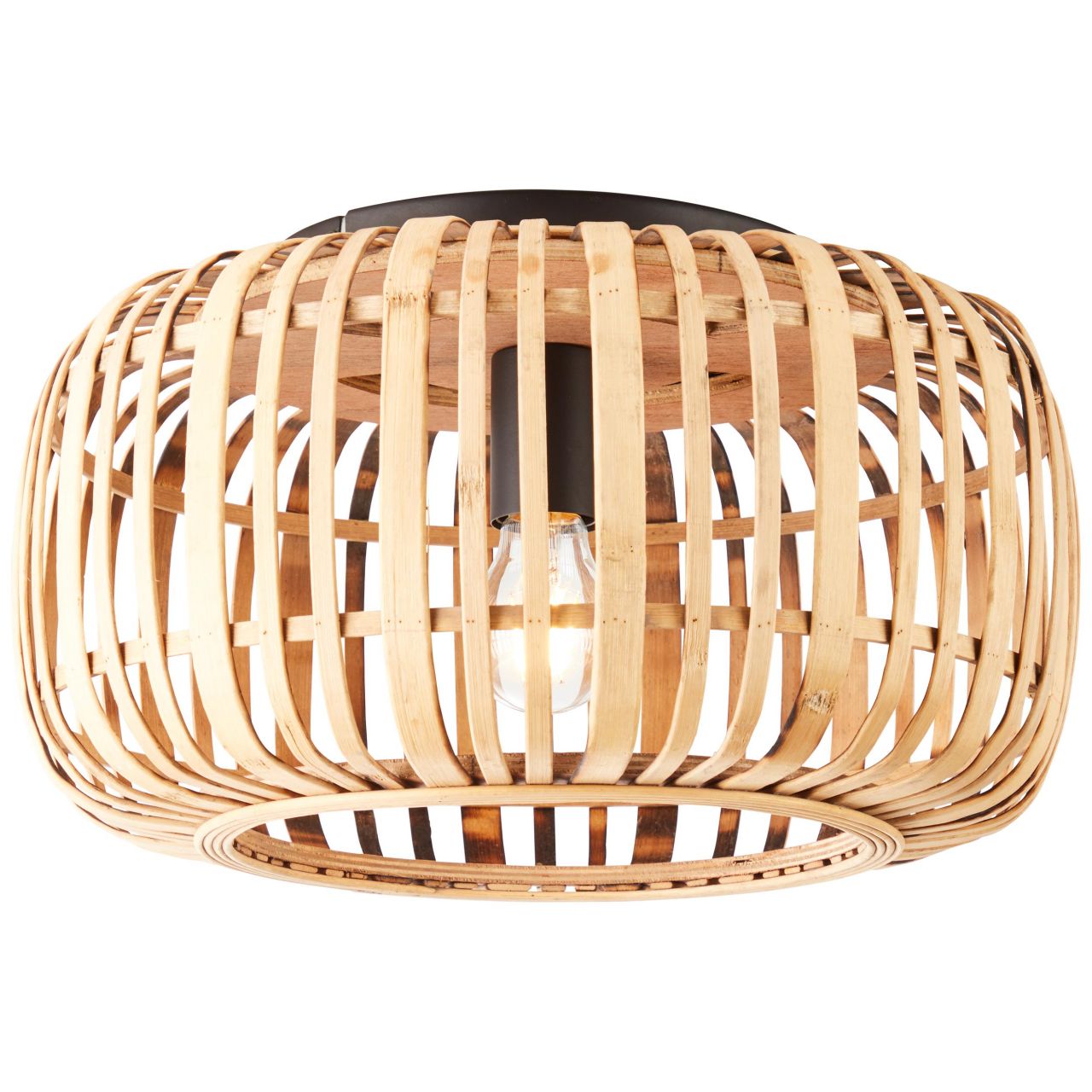 Brilliant Heida LED lampa sufitowa natynkowa 48cm czarna, metal/plastik, 1x 30W LED zintegrowana, (strumień świetlny: 3000lm, barwa światła: 3000-6500