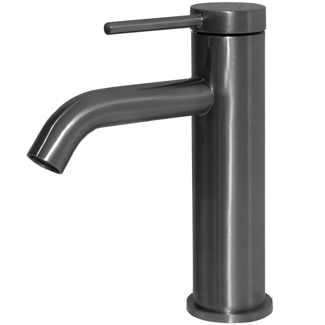 Lollipop bateria umywalkowa niskie szary metaliczny