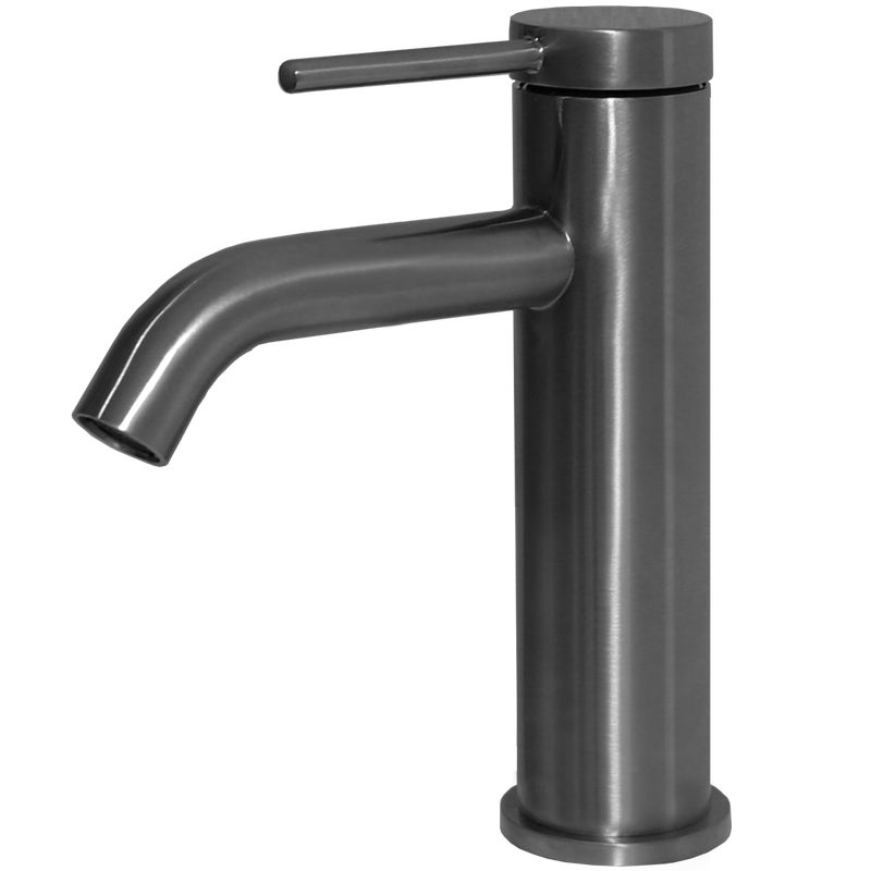 Lollipop bateria umywalkowa niskie szary metaliczny