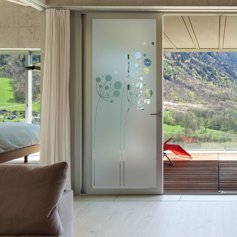 Adesivo porta di doccia Fiori artistici - Sticker adesivo - adesivi murali - 95X35cm - 6