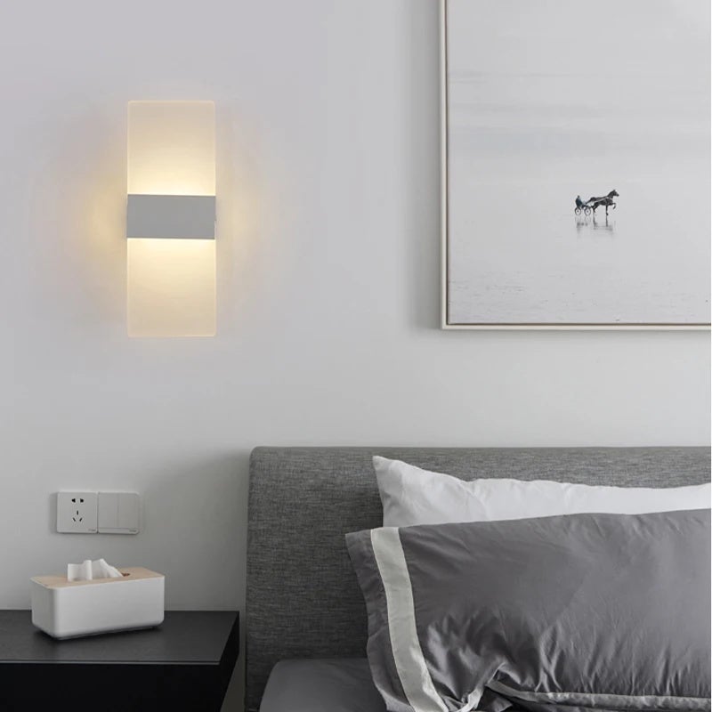 Aplique de pared moderno de 6 W arriba y abajo, 3 temperaturas de color ajustables, lámpara de pared LED para pasillo, dormitorio, pasillo - 9