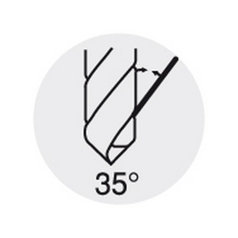 Foret hélicoïdal, FORTE, Ø h8 : 8,00 mm, Long. totale 117 mm, Long. hélice 75 mm - 5