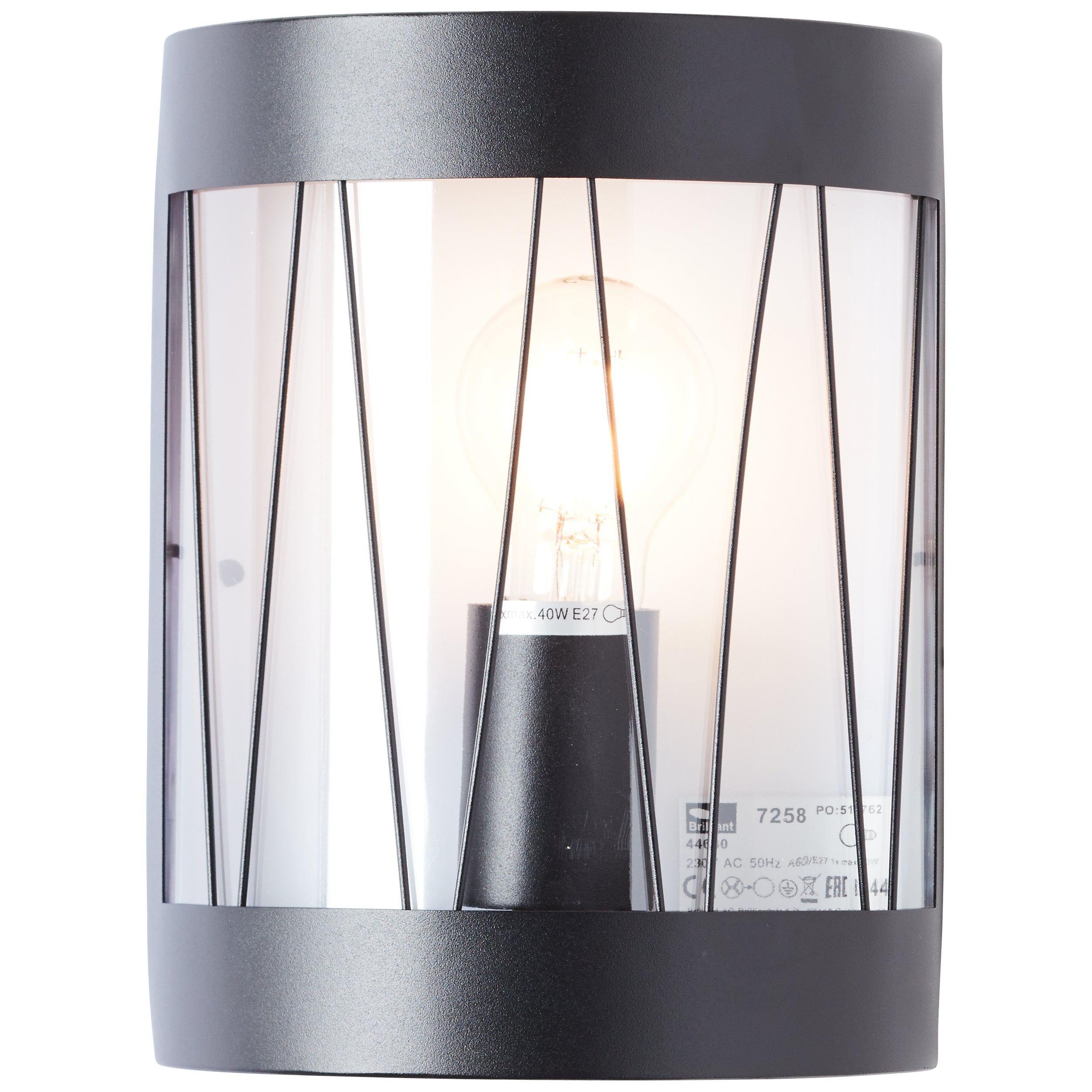 BRILLIANT Crosstown 47cm jasne drewno / czarne oświetlenie wewnętrzne, oprawy wiszące | 1x A60, E27, 40W, nadaje się do zwykłych lamp (brak w zestawie - 3