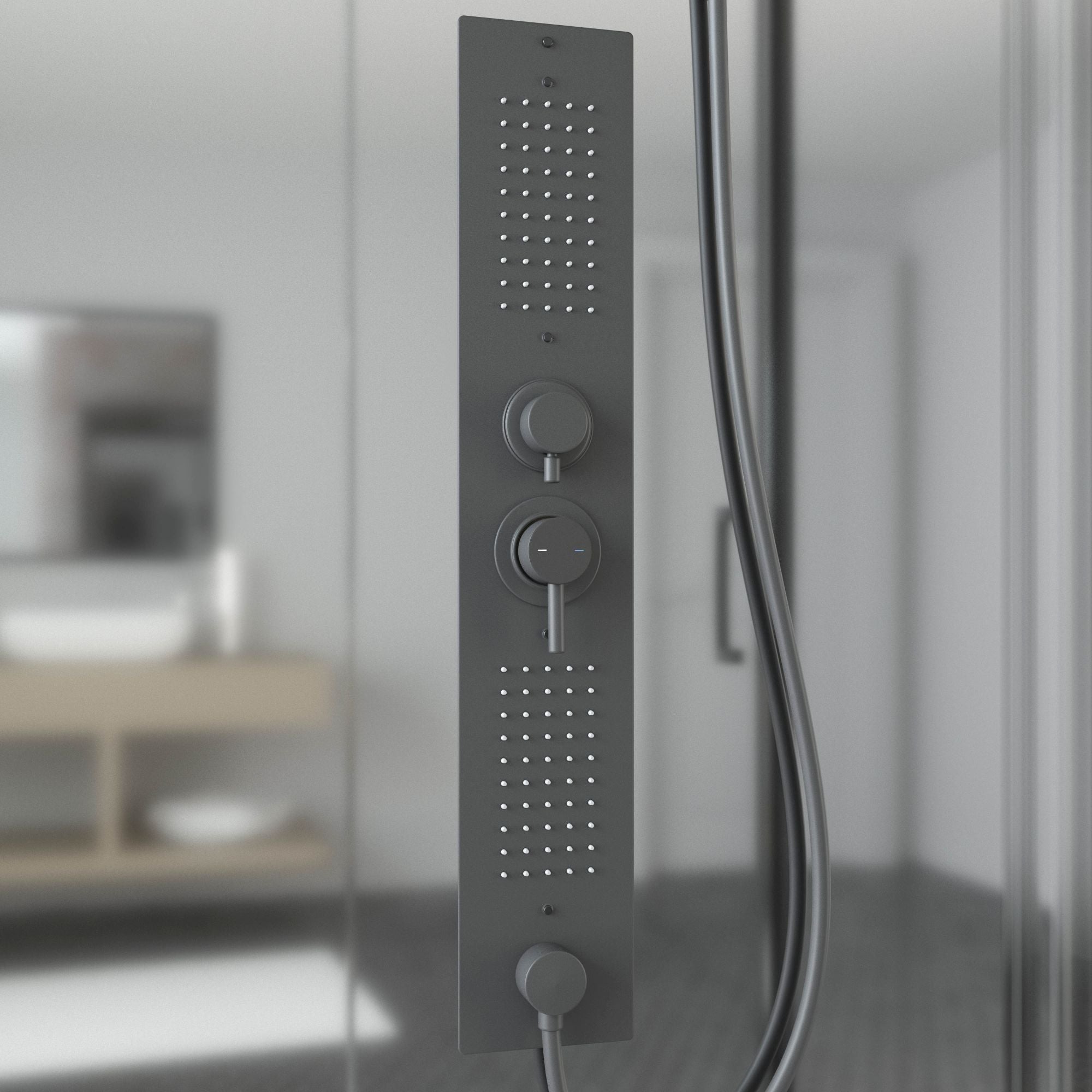 Schulte cabine de douche intégrale 85x115x215cm, montage réversible, verre 5mm, cabine de douche complète, hydromassante, porte coulissante, noir,Bali - 2