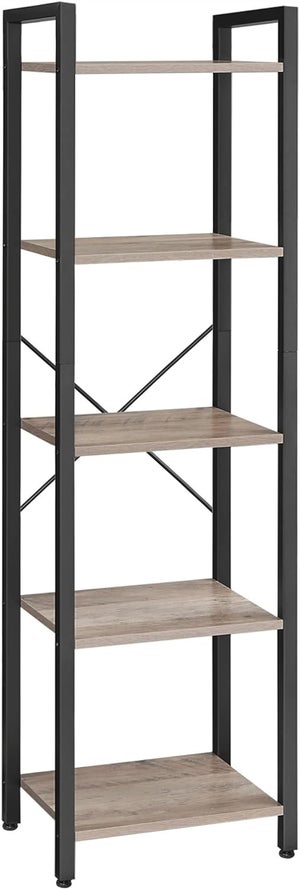 VASAGLE Étagère Échelle Industrielle 4 Niveaux – Style Loft Vintage Marron Rustique Et Noir, Super Stable