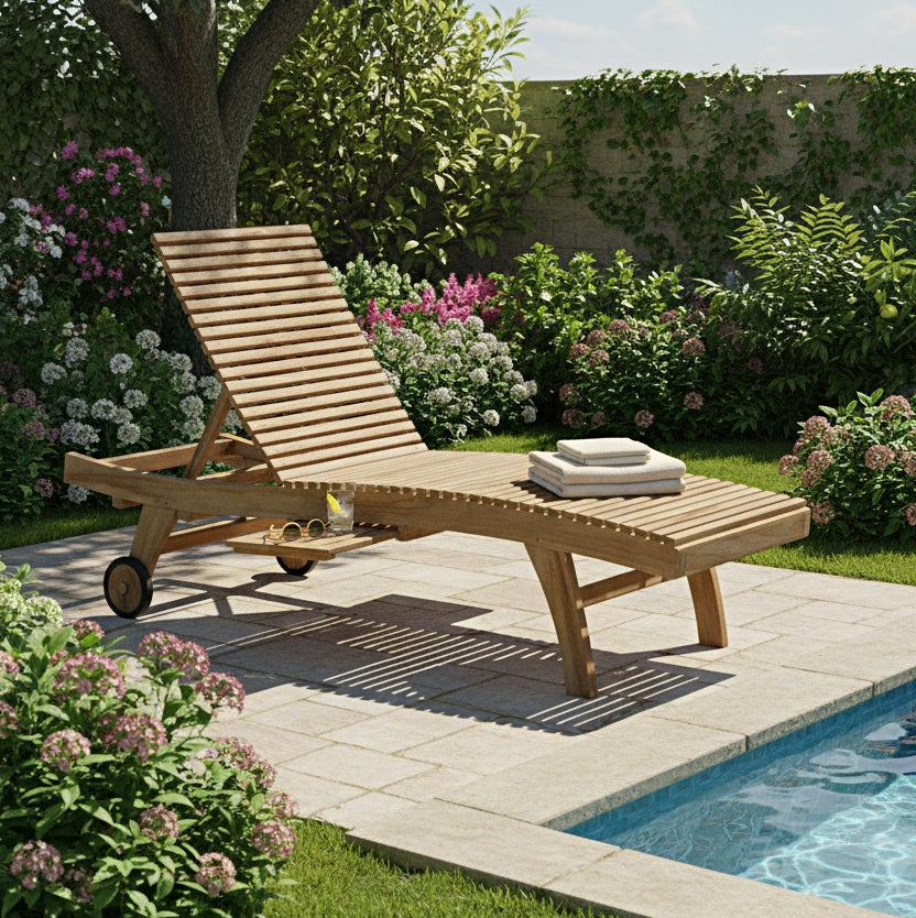 Bain de Soleil en teck massif Beverly - 8