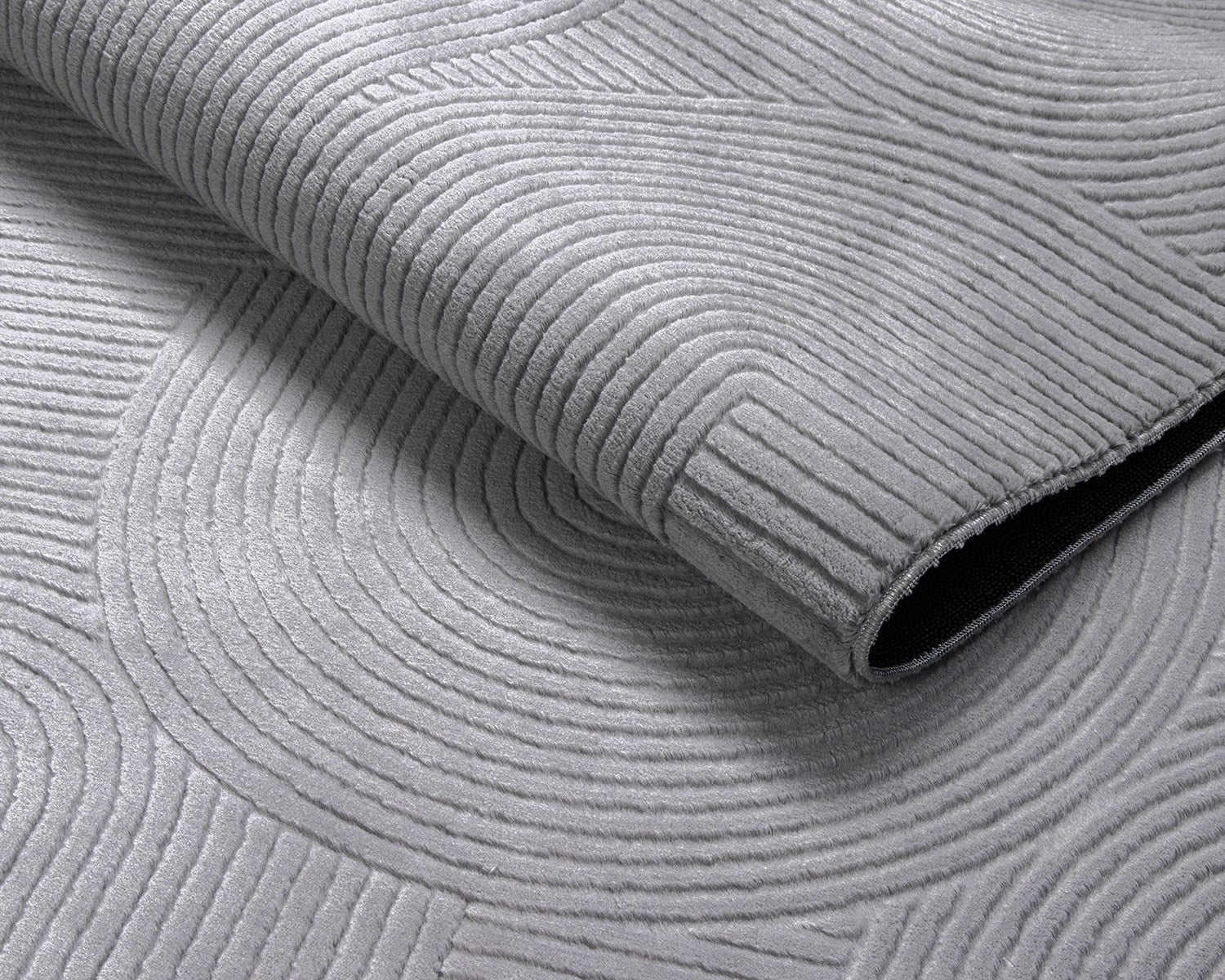 the carpet Rio tapis de salon moderne et doux avec dos antidérapant et aspect 3D, Gris, 80 x 150 cm - 3