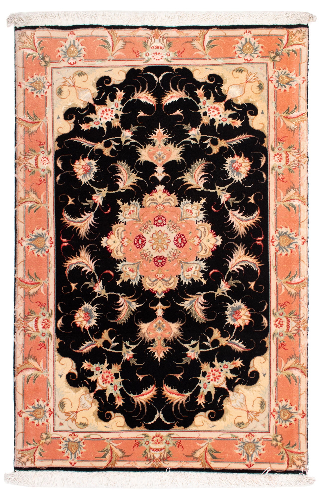 Alfombra persa tabriz 50raj | 113 x 75 cm | lana y seda | exclusiva