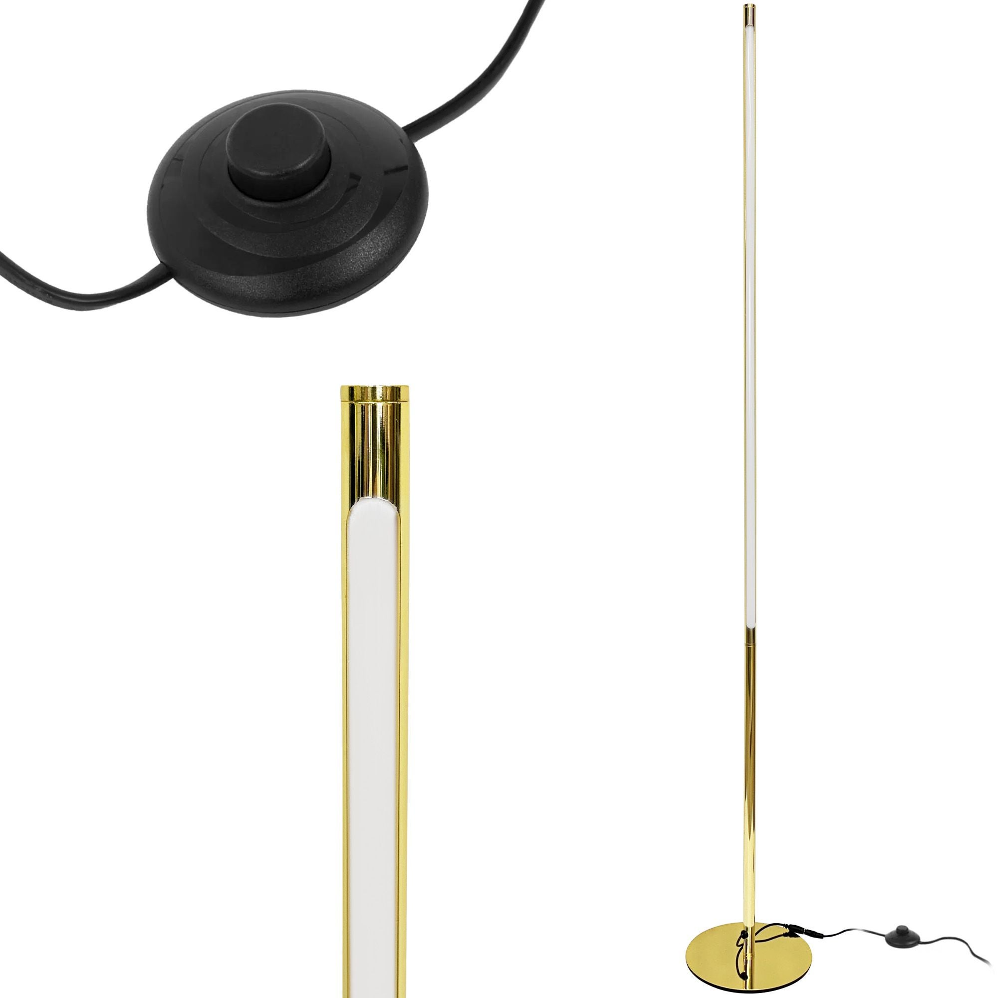 Lampa Stojąca Podłogowa Led Toolight Led App1416-F Złoty