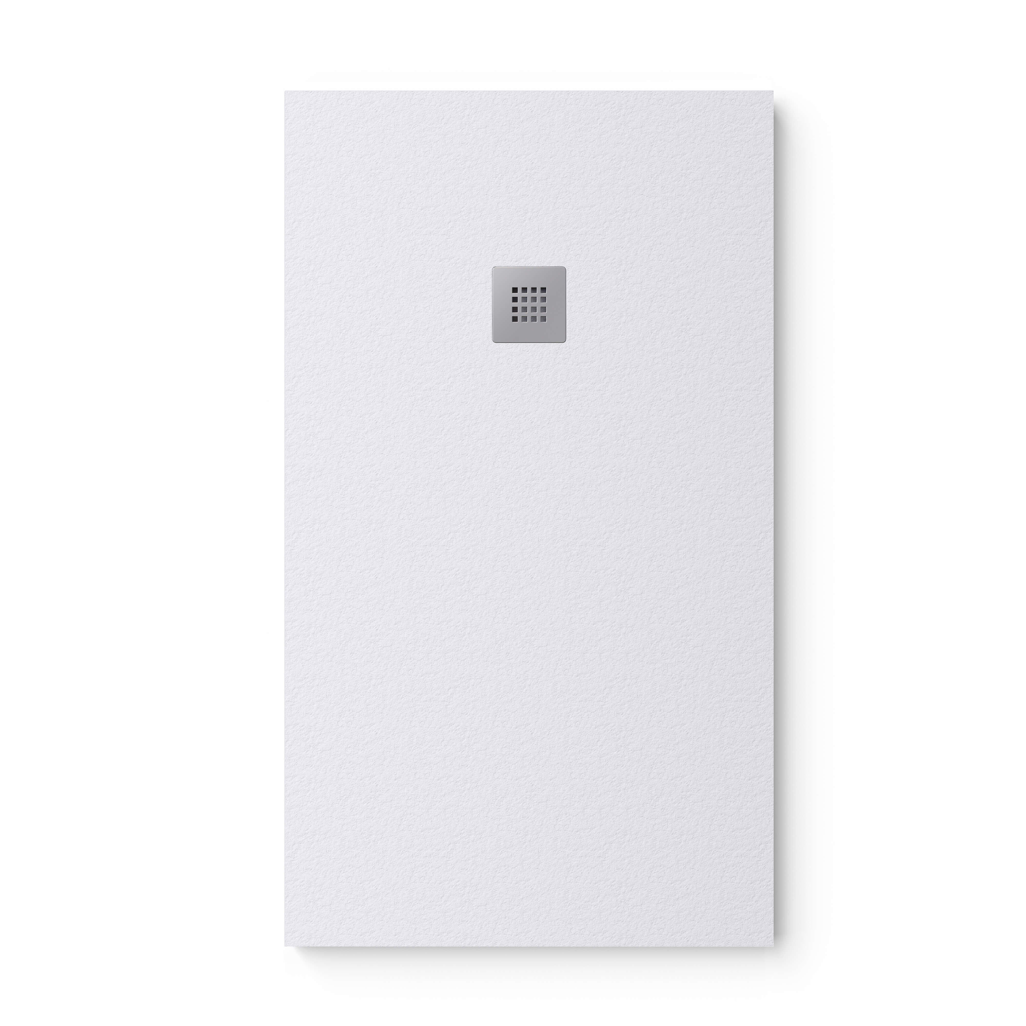 Receveur de douche en résine Indo 120x130 blanc RAL 9003 avec siphon ...