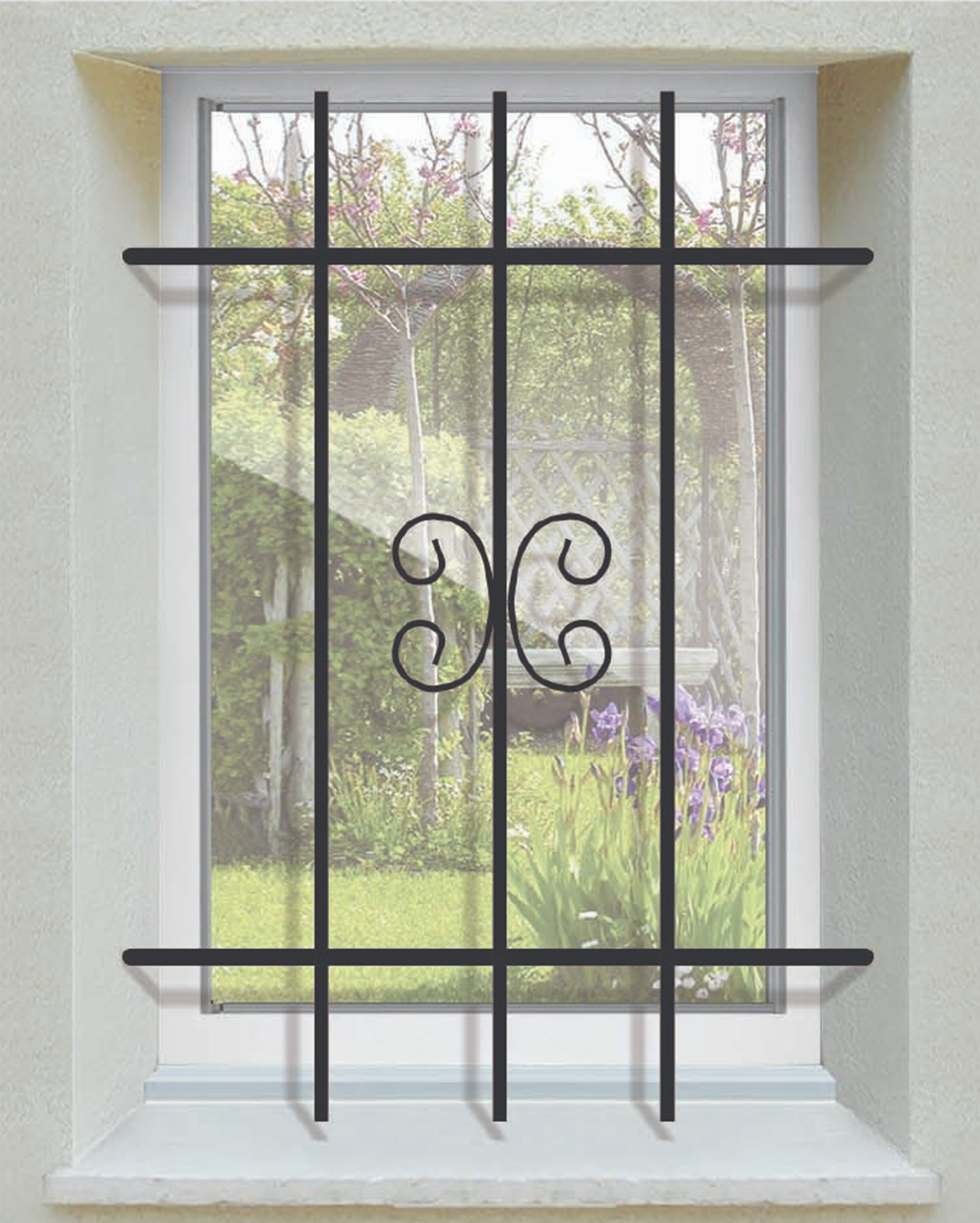 Grata di sicurezza Bidard per finestra H = 75 cm x L = 140 cm (dimensione del telaio) - 3