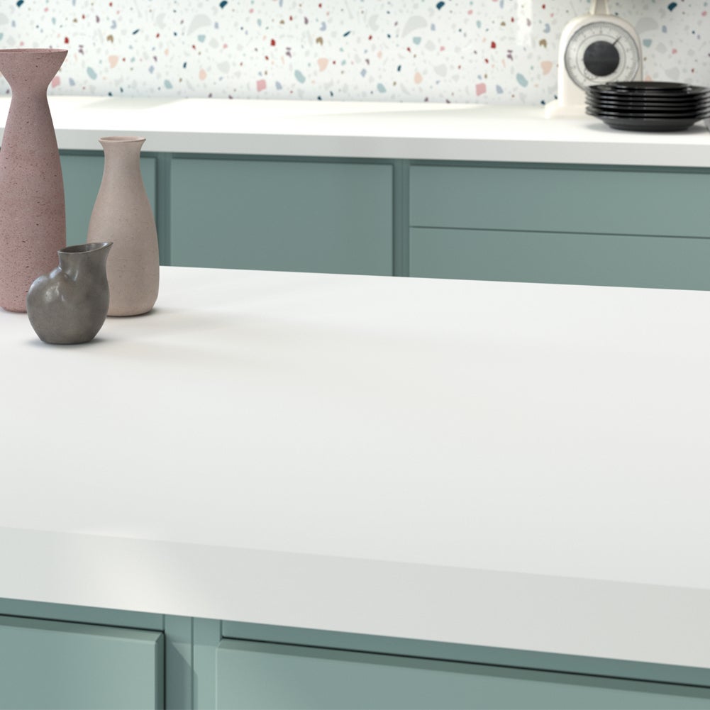Plan de travail stratifié Blanc 1800 x 600 x 28 mm - PEFC 75% - Gamme Essentiel - 3