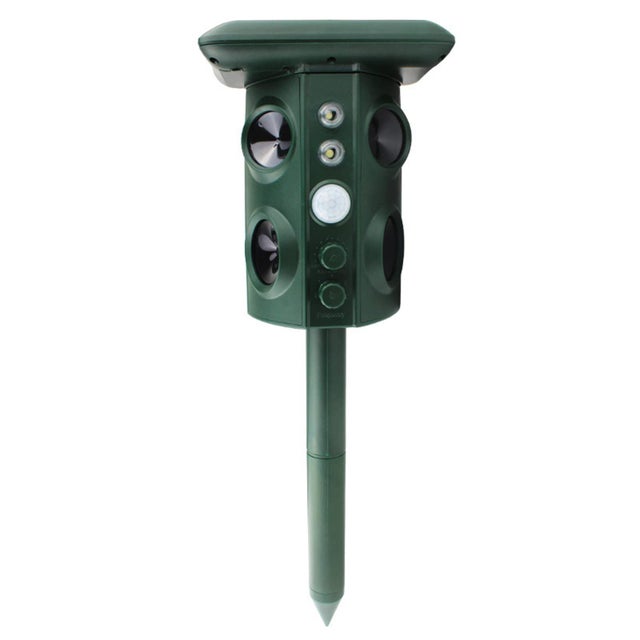 Répulsif à ultrasons pour animaux d'extérieur, répulsif solaire étanche avec détecteur de mouvement, dissuasif pour pelouse, jardin, cour
