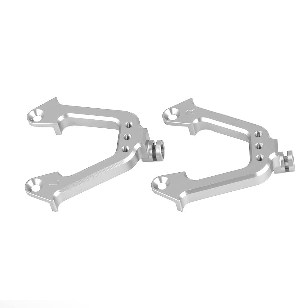 Staffa di sospensione anteriore per auto elettrica RC a quattro ruote motrici AXIAL SCX10 (SCX0011S argento) - 8