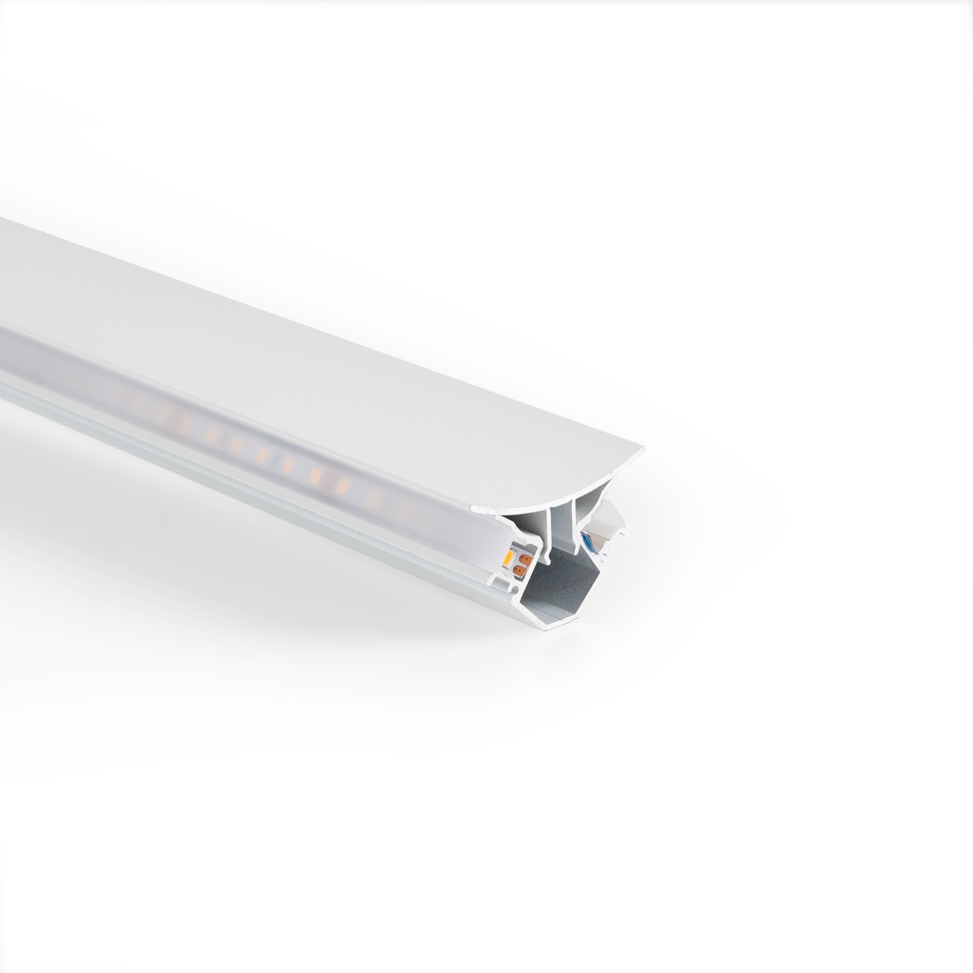 Profilo Led Angolare Alluminio per strisce LED trasparente 2 metri