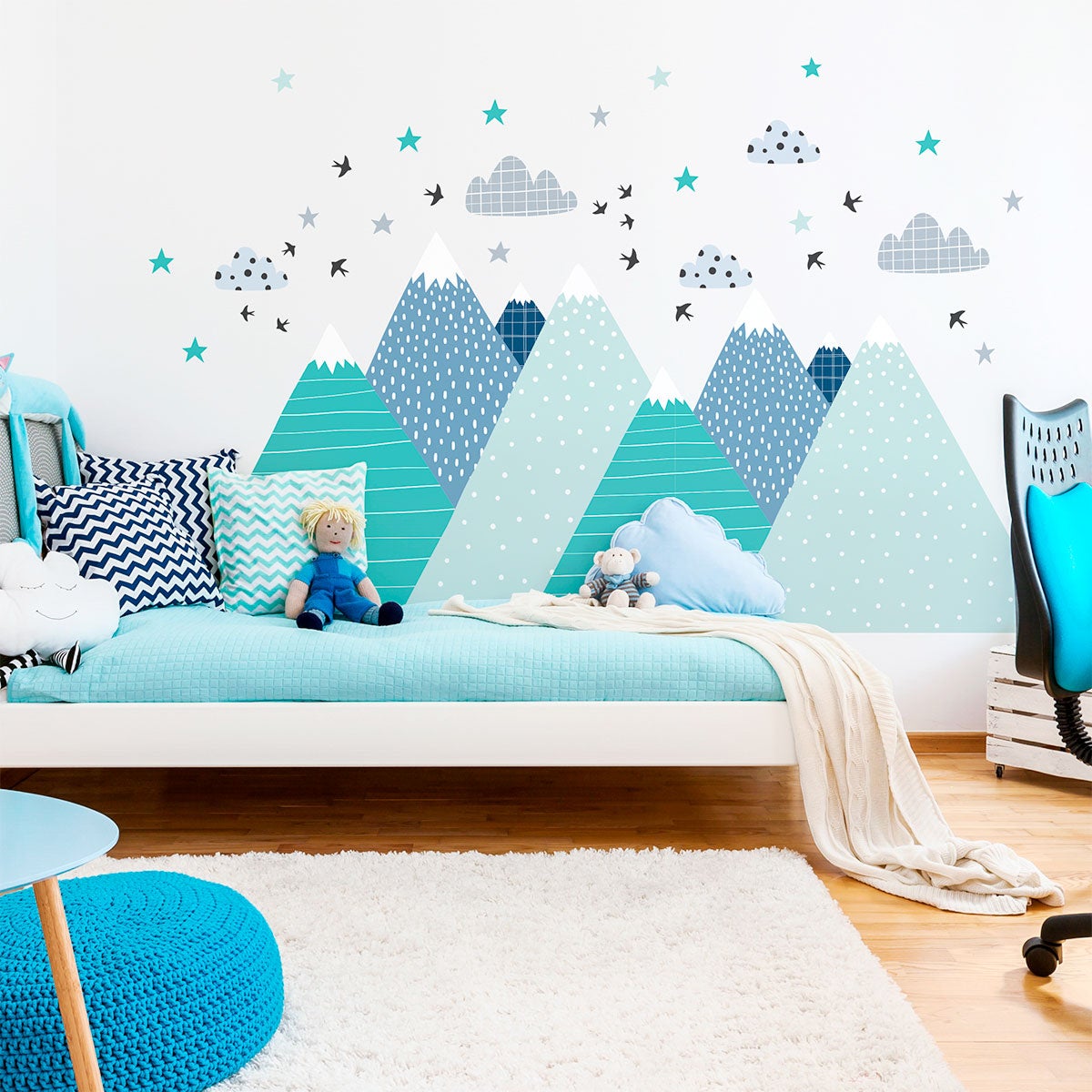 Adesivo bambino di montagna scandinavo jeremika - Sticker adesivo - adesivi murali - 60x90cm - 4