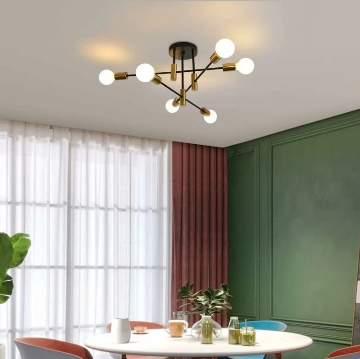 Lustre, Moderne Suspension Luminairede Plafond 6 Pendentif Lumière Montage Industriel Luminaire Plafonnier Suspendu pour Cuisine - 4
