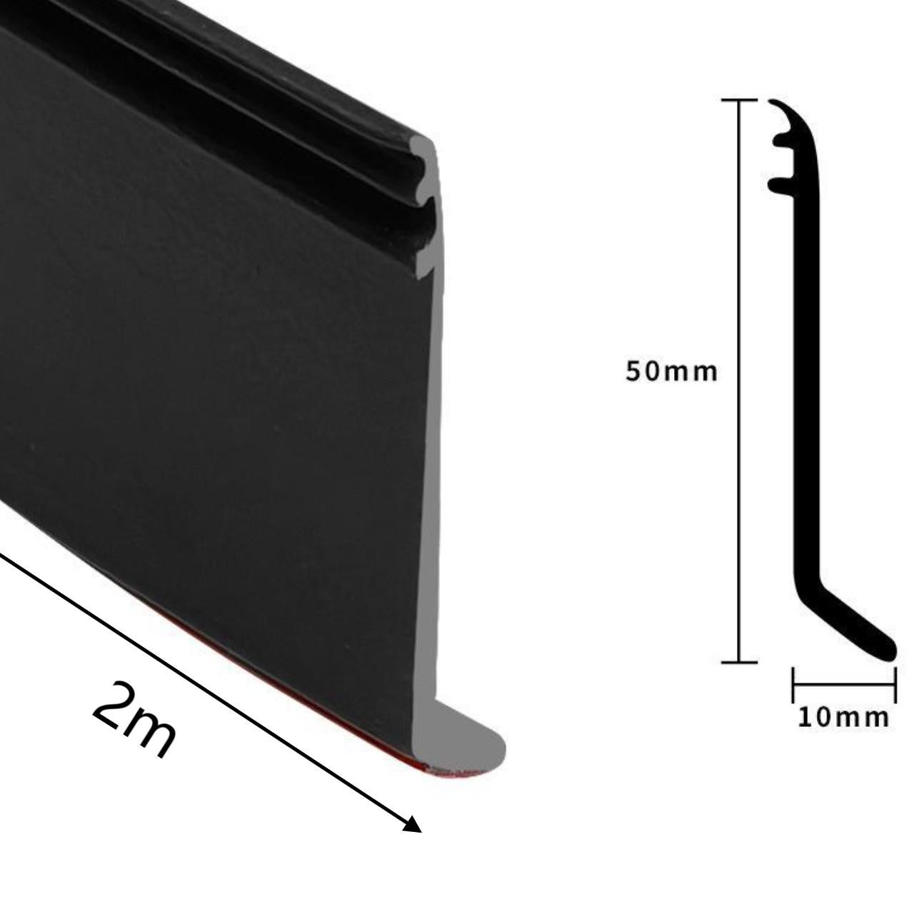 QWINERN Tira de sellado de ventana de 200 cm, deflector a prueba de lluvia, barrera de agua, adecuada para ventanas, puertas y vidrio. - 2