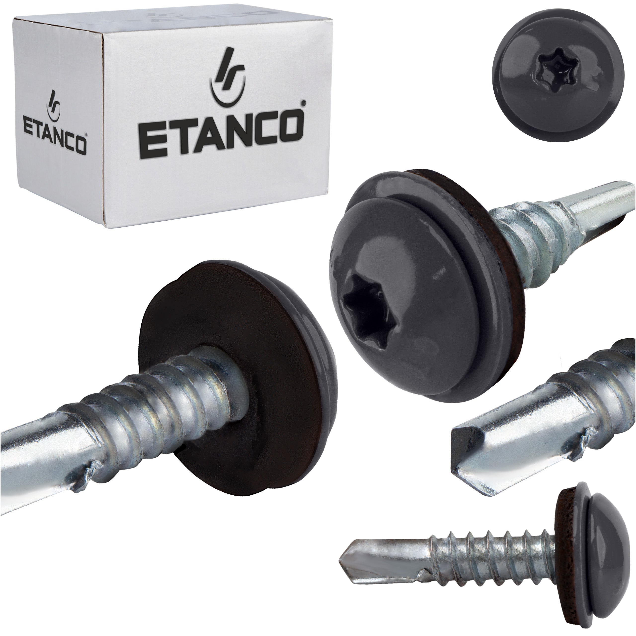 Wkręty samowiercące Etanco GT5 PH Z14 Lakierowany RAL 7024 5,5x25 mm 250szt