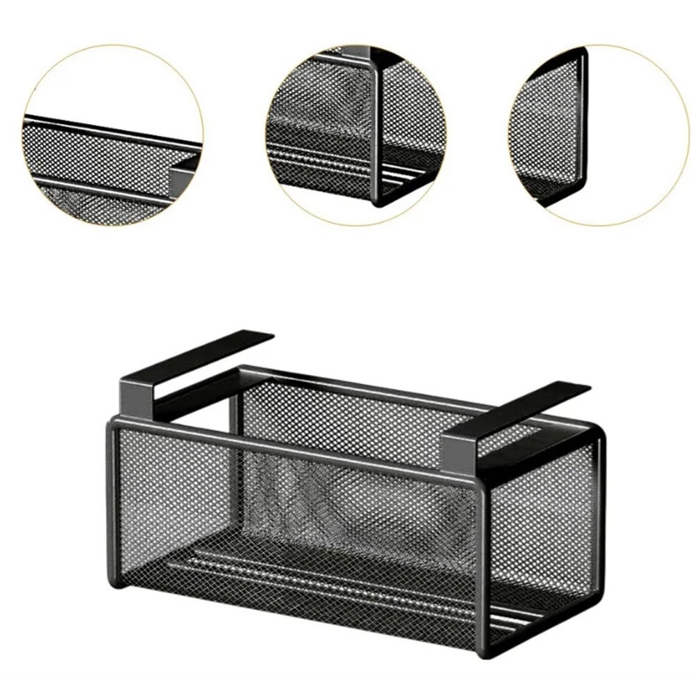 Portarotolo da cucina, supporto da parete per mobiletto senza fori, portarotolo da cucina, portaoggetti sospeso, scatola per fazzoletti capovolta - 4