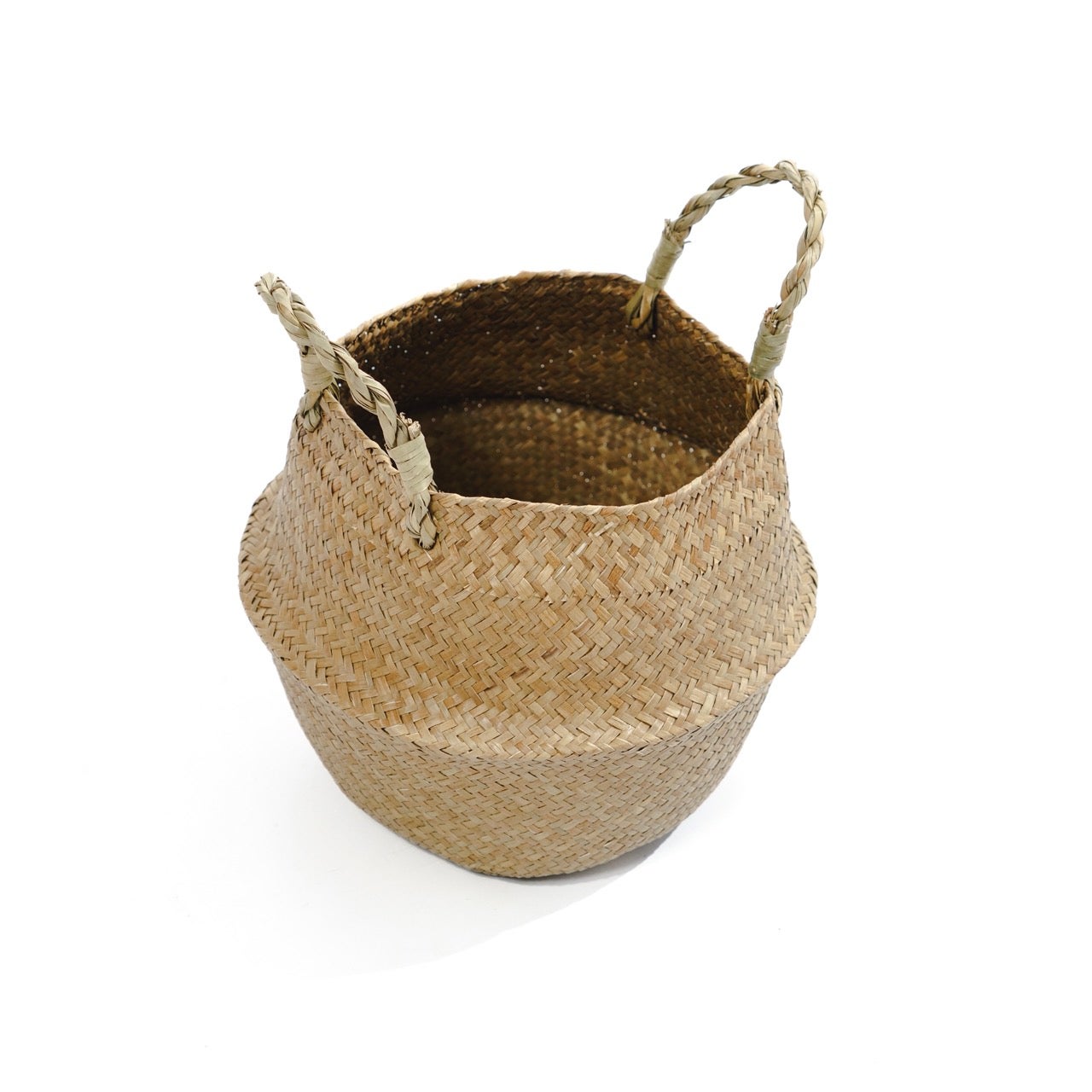 Cesto de Mimbre 27 cm – Cesta Decorativa Plegable con Asas – Macetero o Almacenaje para Plantas, Ropa y Juguetes - Valyria Home - 2