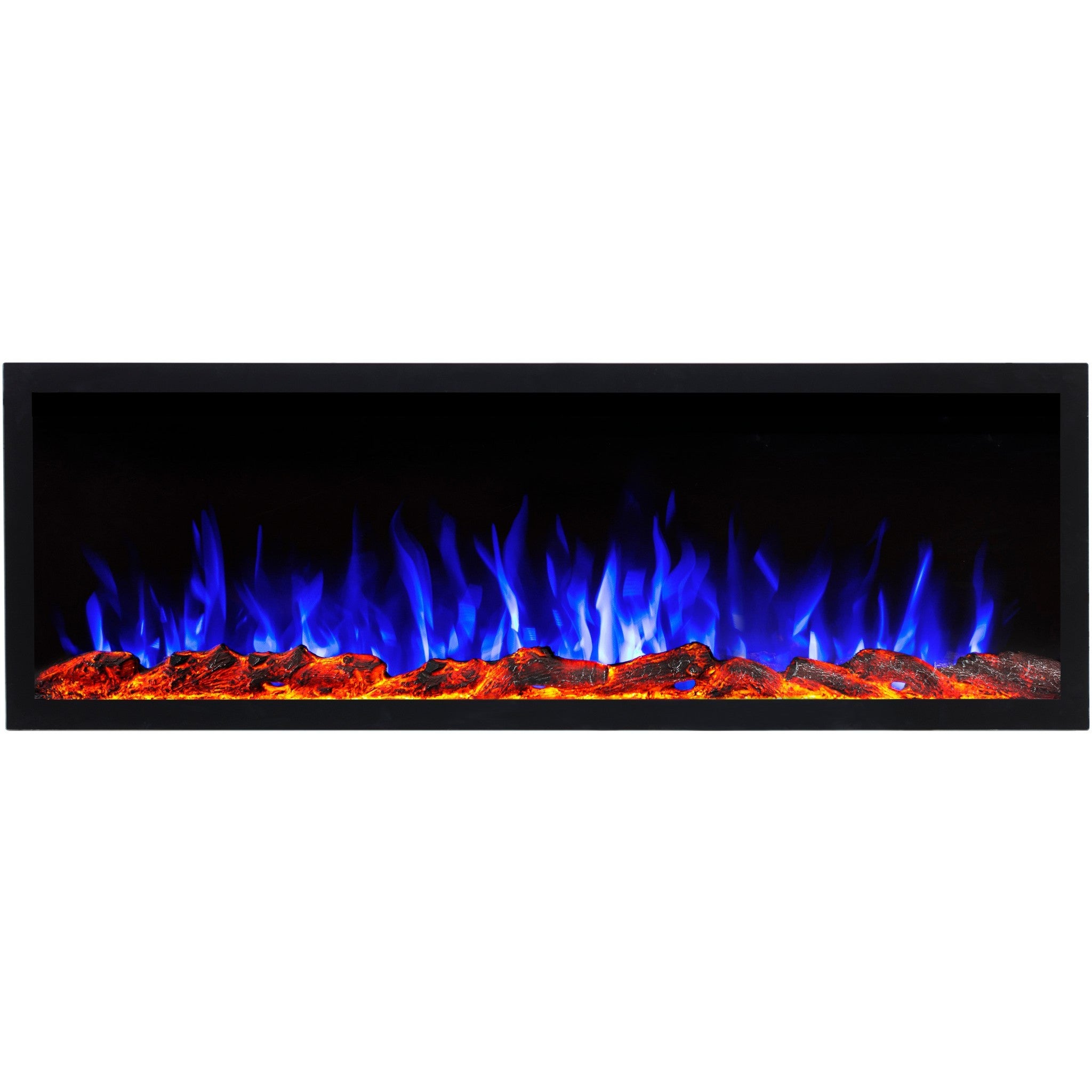 Cheminée électrique AFLAMO Pride S183 - feu premium - murale ou encastrable - 183x42x13 cm - cheminée LED décorative sans chauffage - 6