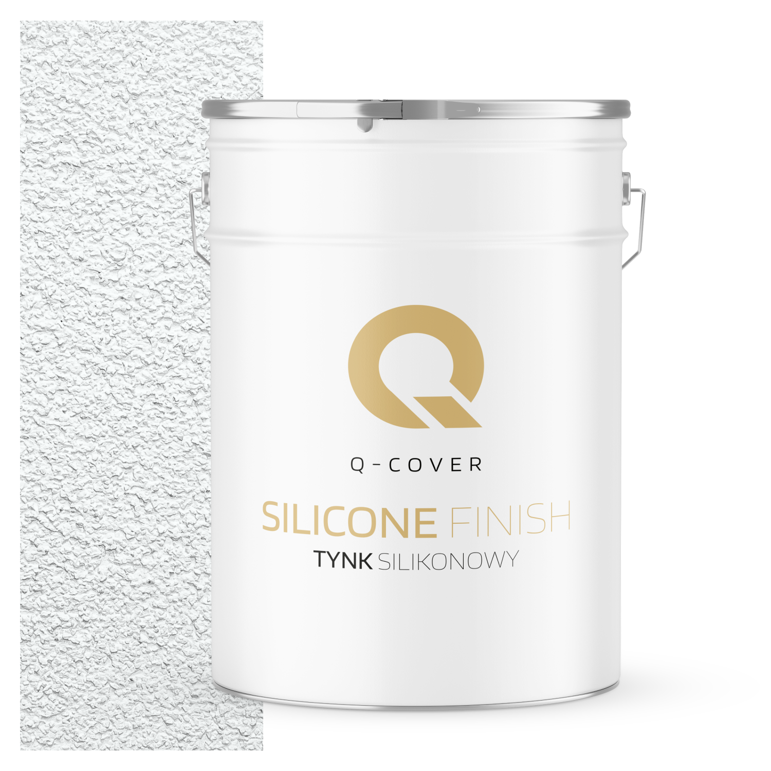 Tynk Silikonowy Elewacyjny Baranek 1.5mm Q-Cover Biały zimny F102 25KG