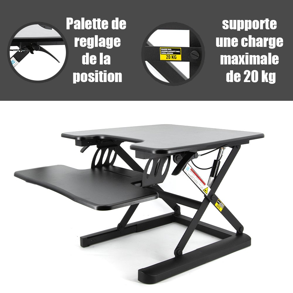 Poste de travail réglable en hauteur - électrique - 1200x700 mm