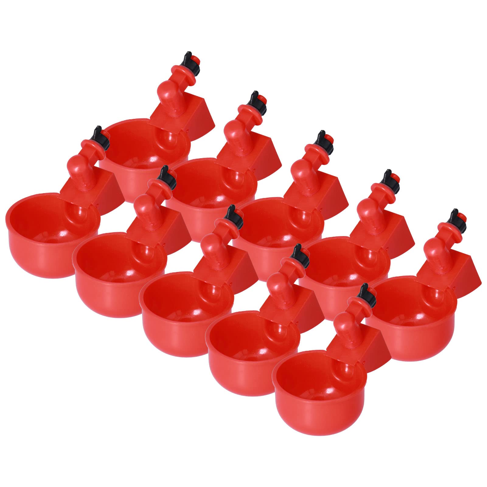 Abreuvoir Quailzz 3 Litres – Pour Cailles, Poules, Volailles – Couleurs Vives – Fermeture à Baïonnette – Facile à Nettoyer – Rouge